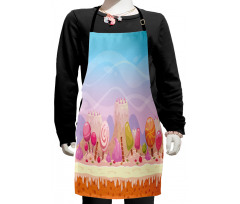 Fanciful Candy Road Kids Apron