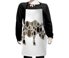 Rhino Dots Silhouette Kids Apron