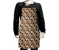 Circles with Curvy Line Kids Apron