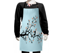 Happy Bird Couple Kids Apron