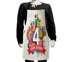 4 Years Old Colorful Kids Apron