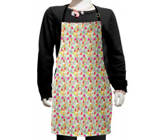 Heart Shape Rose Petals Kids Apron