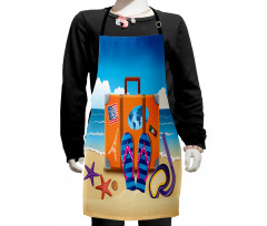 3D Travel Suitcase Kids Apron