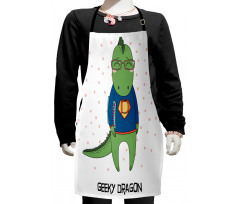 Nerd Dragon and Comic Book Kids Apron