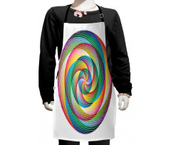 Spiral Rosette Pattern Kids Apron