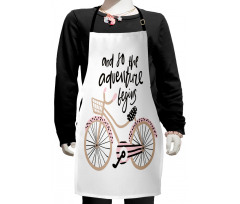 Bicyclend Words Kids Apron