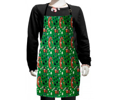 Dragon and Viking Man Kids Apron