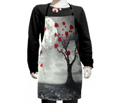 Romantic Full Moon Night Kids Apron