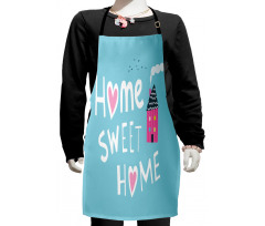 Graphic House and Chimney Kids Apron