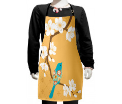 Birds on Cherry Blossom Kids Apron