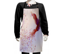 Curly Feather Hummingbird Kids Apron