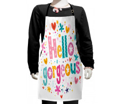 Girl Theme Words Kids Apron