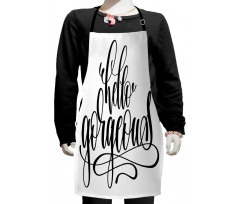 Calligraphy Font Kids Apron