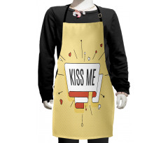 Retro Love Message Kids Apron