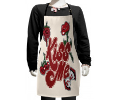 Hand Calligraphy Design Kids Apron