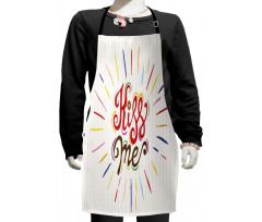 Vintage Words Stripes Kids Apron