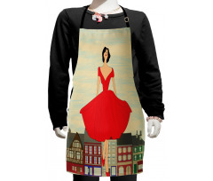 Lady in Red Dress Kids Apron