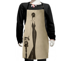 Female Model Call Kids Apron