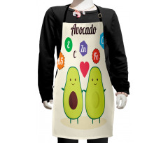 Funny Food Vitamins Kids Apron