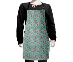 Woodland Floral Design Kids Apron