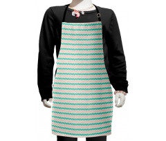 Zigzag Stripes Pattern Kids Apron