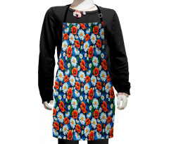 Vibrant Colored Poppies Kids Apron