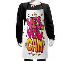 Yes You Can Word Bubble Kids Apron