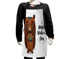 Mom and Baby Bear Hug Kids Apron