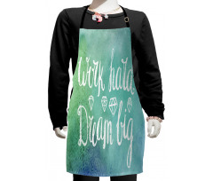 Work Hard Dream Big Kids Apron