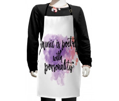 Music is a Poetry Slogan Kids Apron