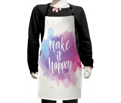 Make It Happen Slogan Kids Apron