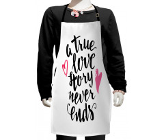 True Love Story Hearts Kids Apron