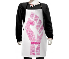 Lgbt Female Fist Print Kids Apron