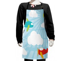 Retro Kids Cartoon Kids Apron