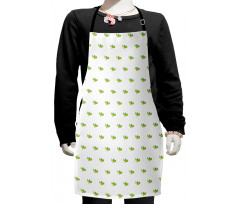 Green Cartoon Planes Kids Apron