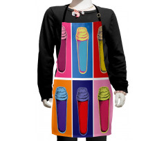 Modern Pop Art Cups Kids Apron