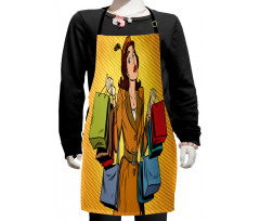 Pop Art Shopping Kids Apron