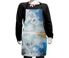 Oil Painting Beach Summer Kids Apron