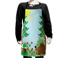 Rising Sun Above Trees Kids Apron