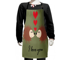 Loving Animal Couple Kids Apron