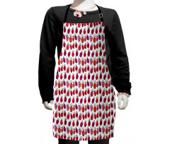 Pink Tone Doodle Kids Apron