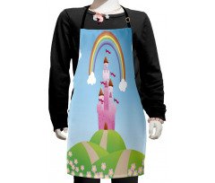 Clouds Princess Castle Kids Apron