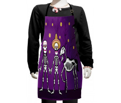 Skeleton Couple Kids Apron