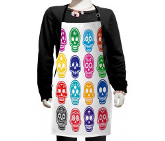 Cartoon Style Skull Kids Apron