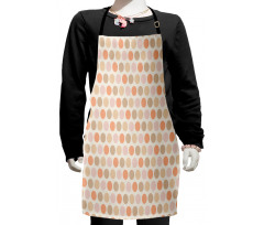 Retro Polka Grunge Kids Apron