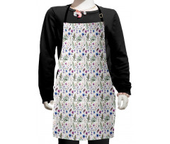 Watercolor Wildflowers Kids Apron