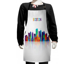 City Skyline Silhouette Kids Apron