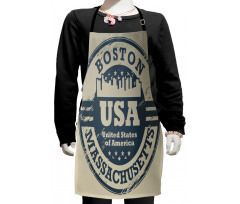 Passport Stamp Design Kids Apron