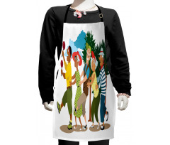 Line Dance Holiday Kids Apron