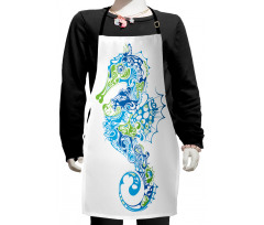 Curvy and Wavy Forms Kids Apron